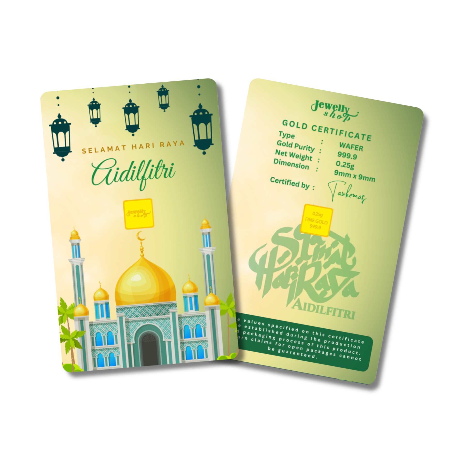 Hari Raya Aidilfitri - Light Green 0.25g