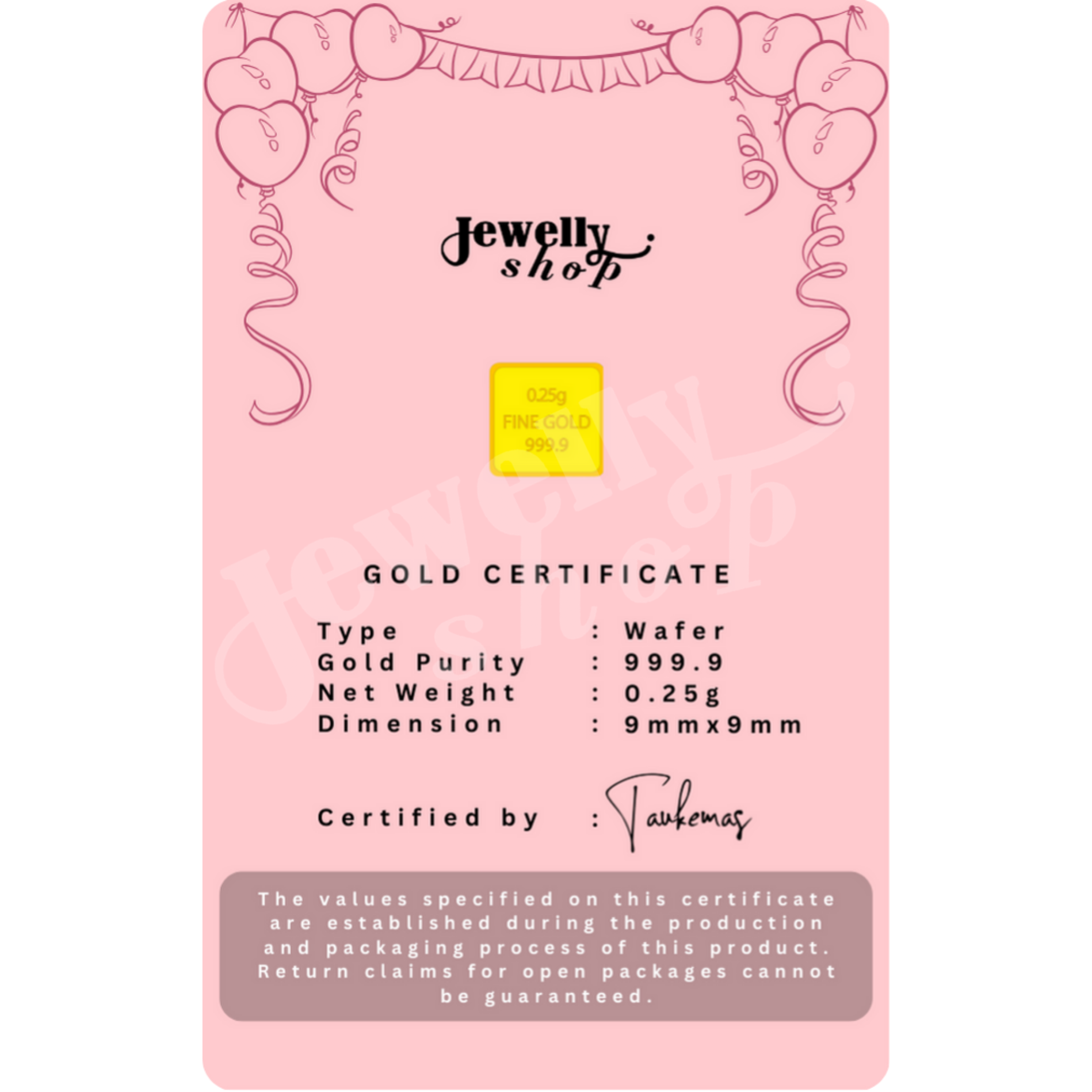 Happy Birthday (2) - Pink 0.25g