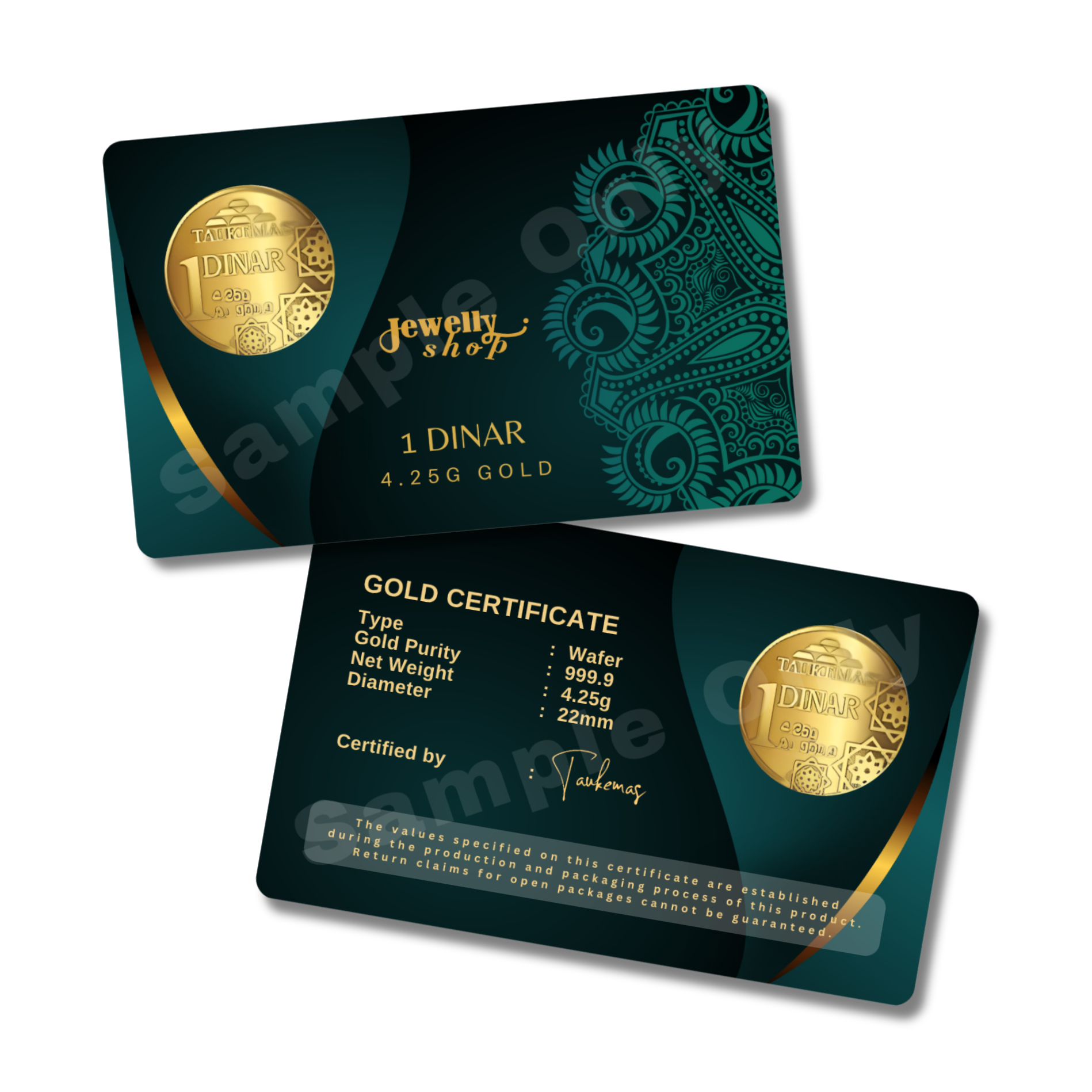Raya Green - 1 Dinar 4.25g 