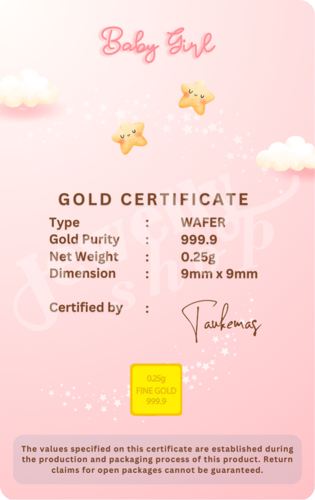 Baby Girl - Newborn - Pink 0.25g