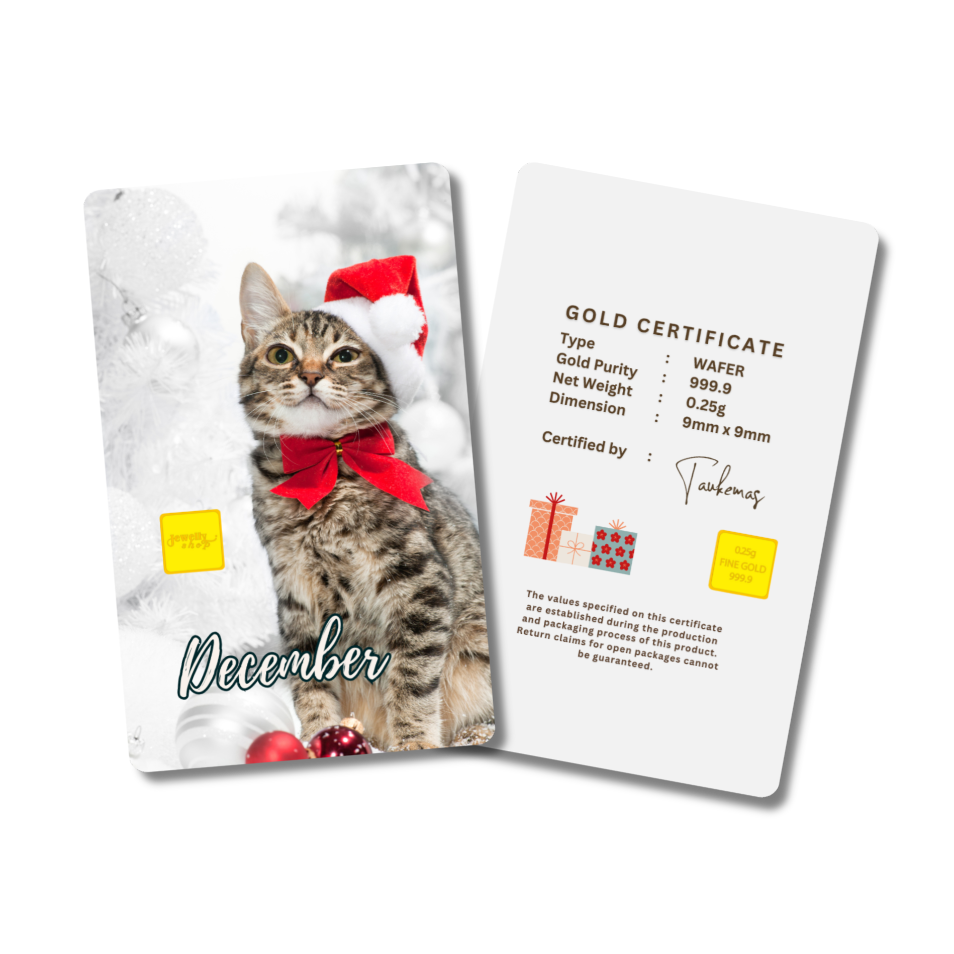 December Cat | Monthly | Christmas - Snow 0.25g