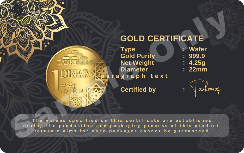 Raya Flower - Black Gold - 1 Dinar 4.25g
