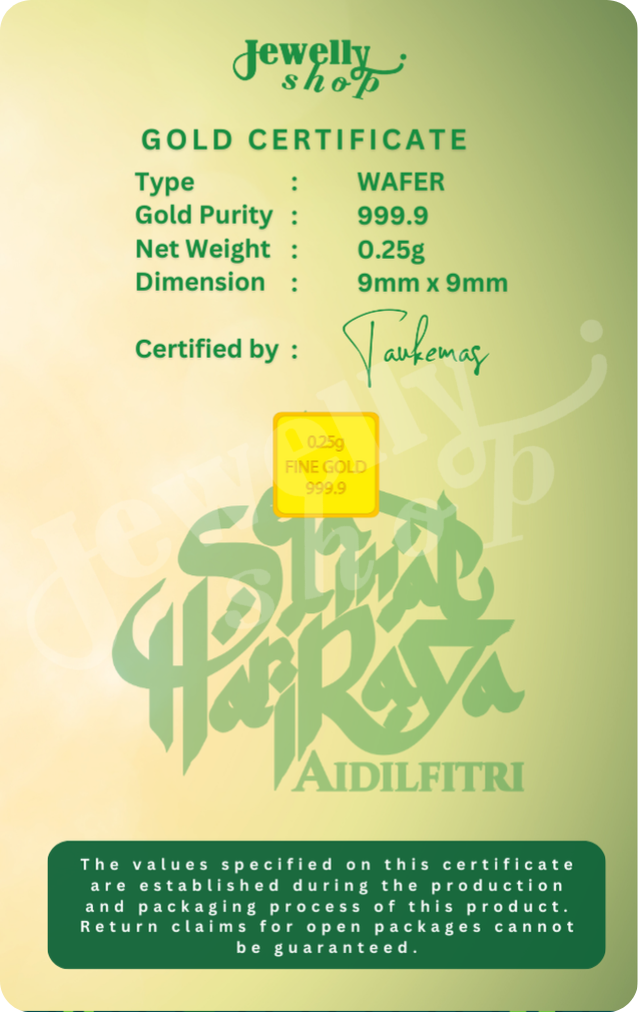 Hari Raya Aidilfitri - Light Green 0.25g