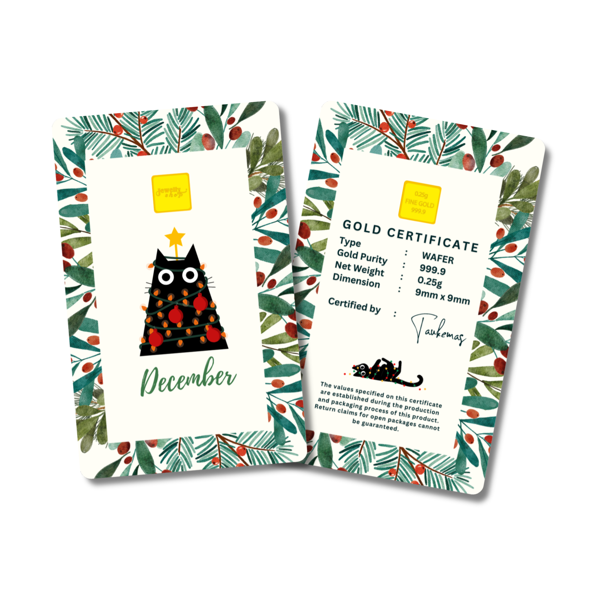 December Cat | Monthly | Christmas Tree 0.25g