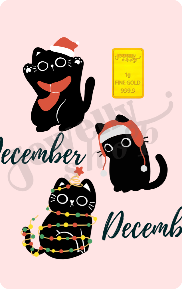 December Cat | Monthly | Christmas 1.0g
