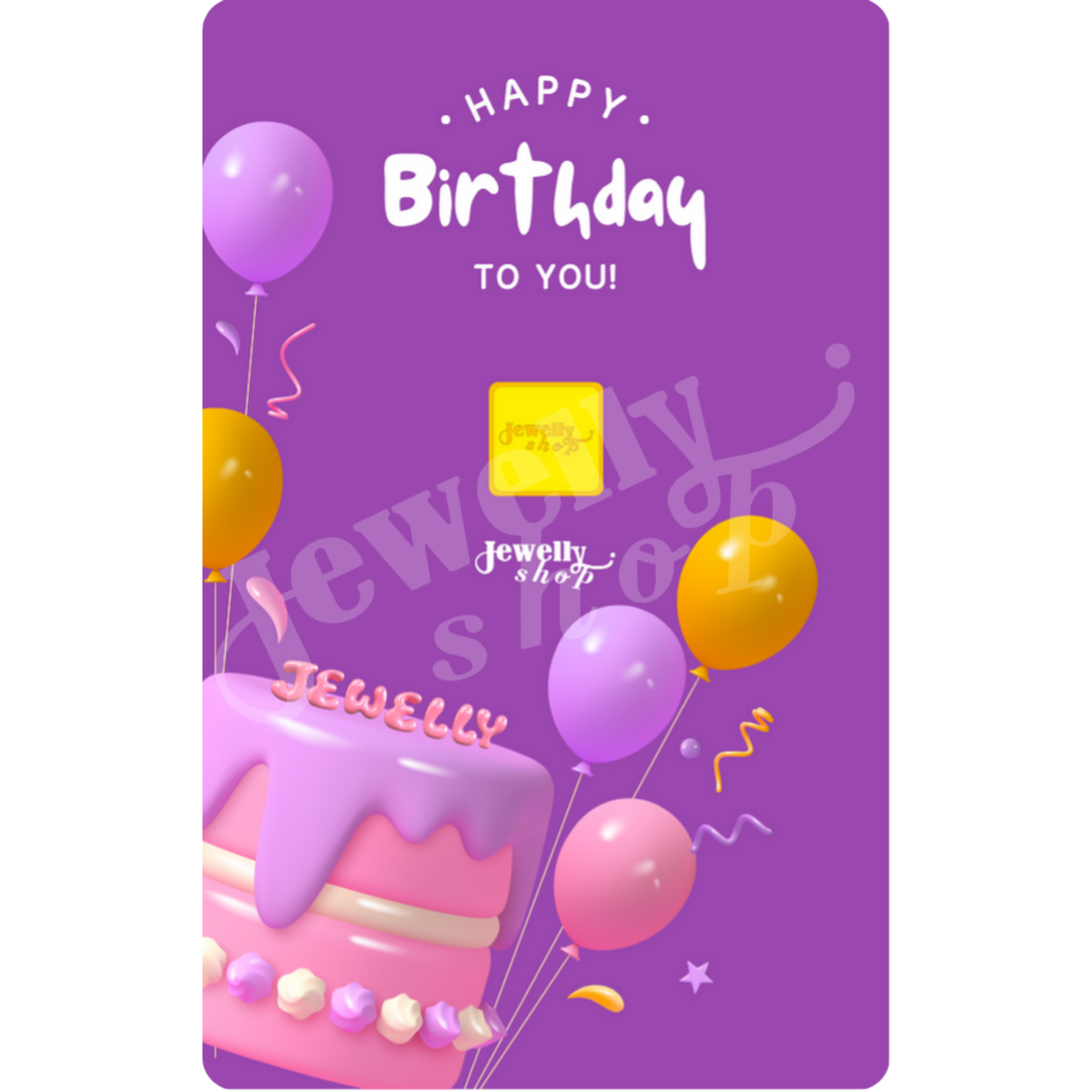 Happy Birthday (1) | Cake - Purple 0.25g
