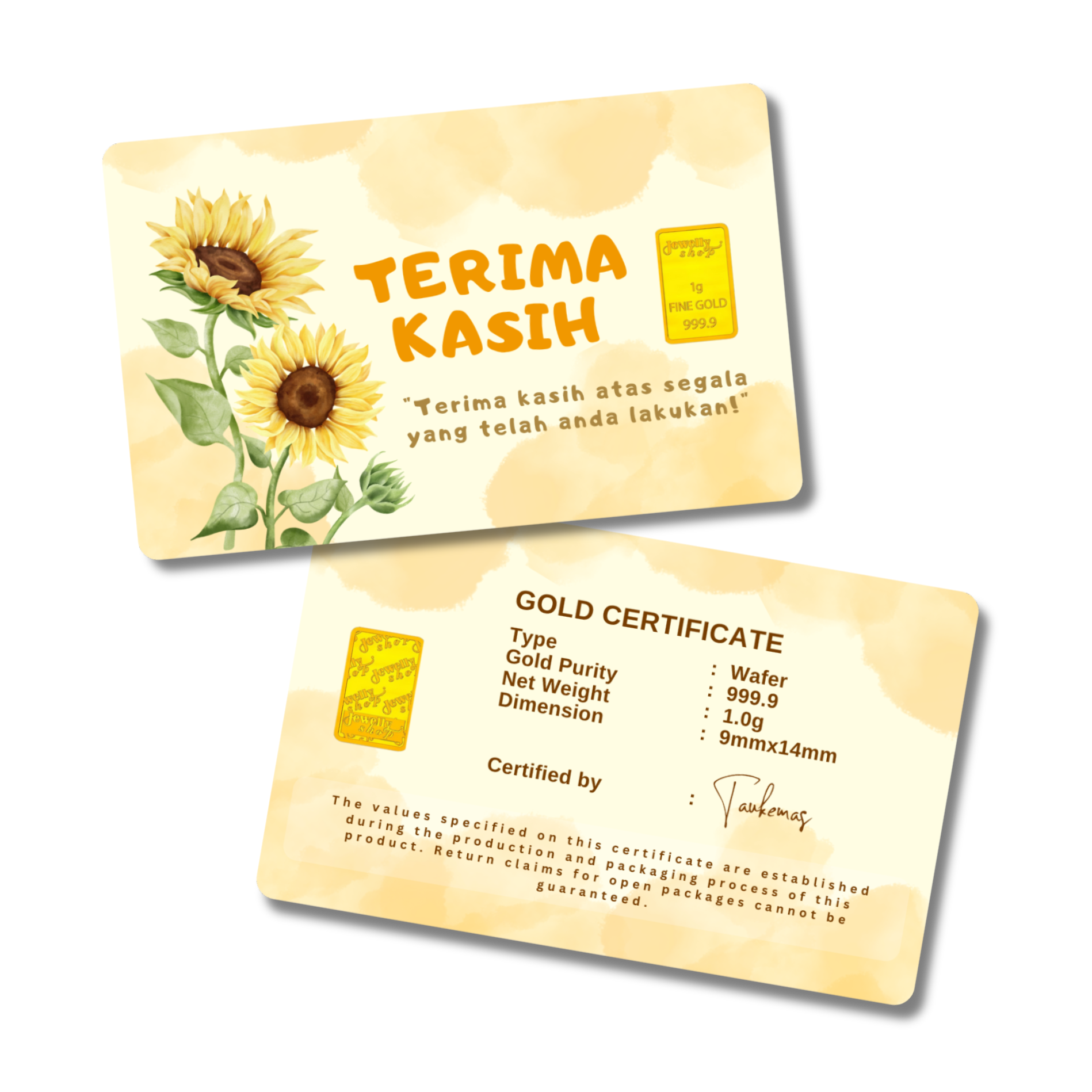 Thank You | Terima Kasih 1.0g