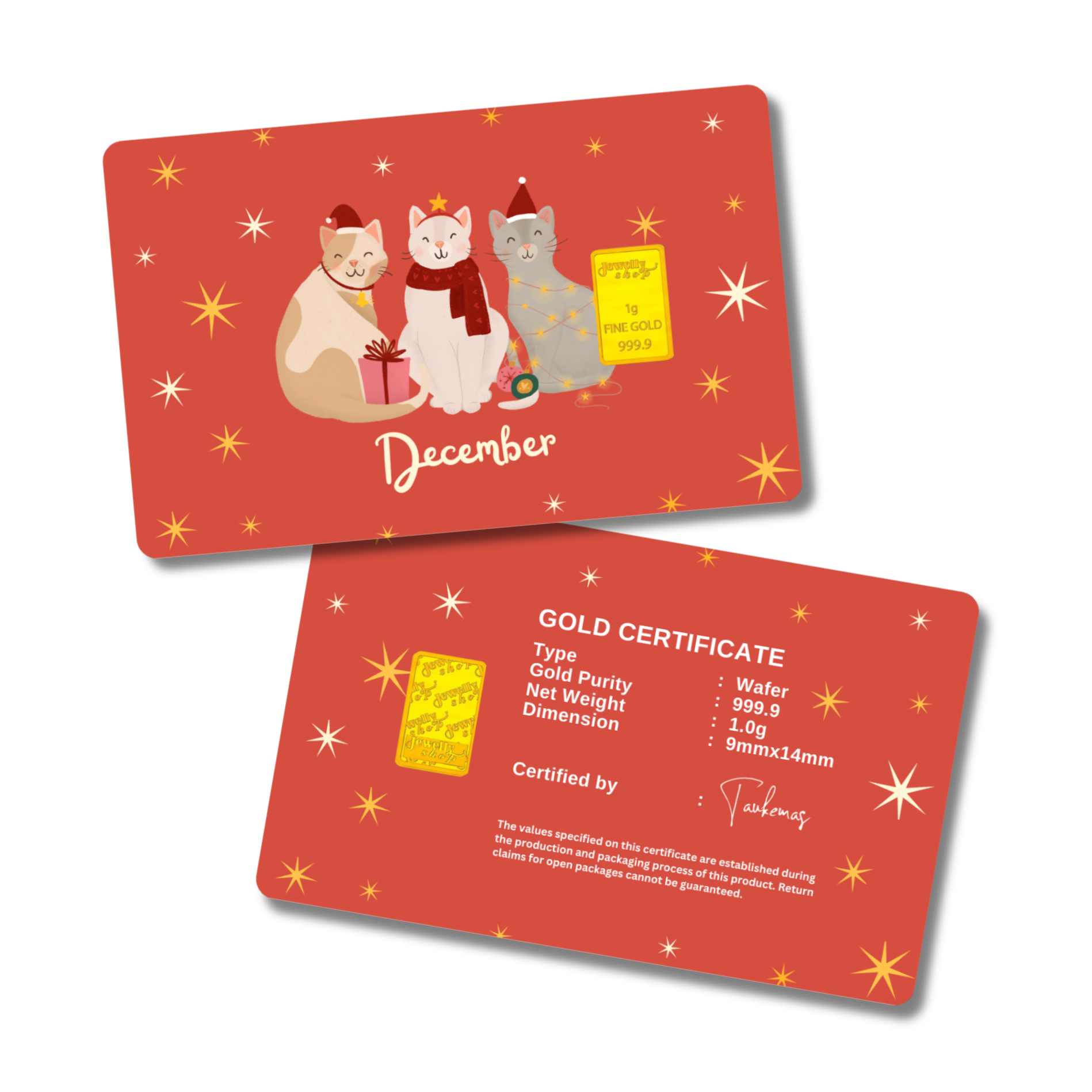 December Cat | Monthly | Christmas - Red 1.0g