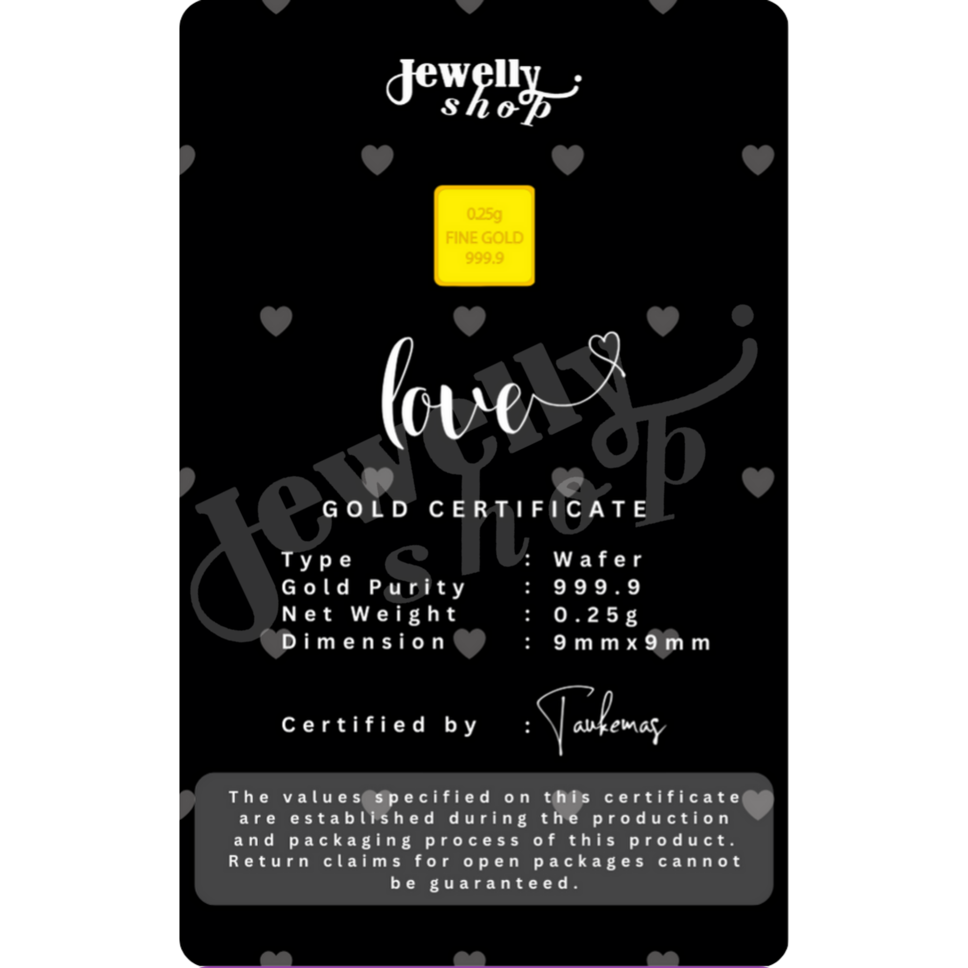 I LOVE YOU Collection (3) | Flower - Black 0.25g