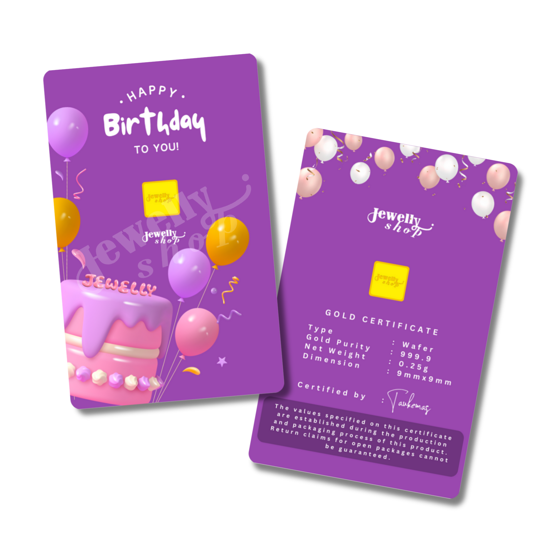 Happy Birthday (1) | Cake - Purple 0.25g