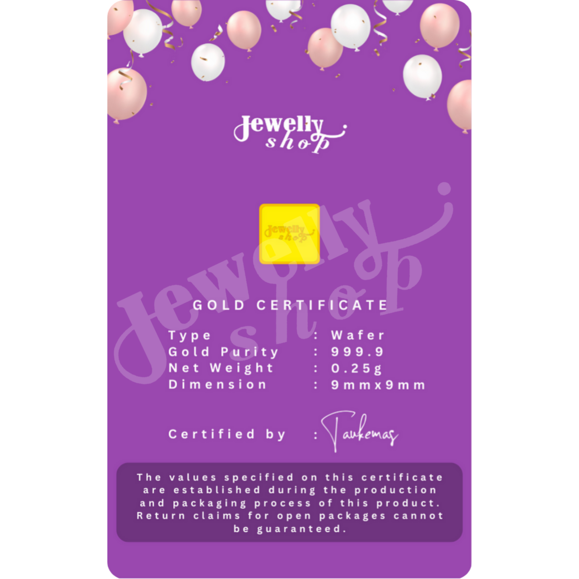 Happy Birthday (1) | Cake - Purple 0.25g